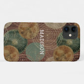 Coques Case-Mate iPhone Watercolor Seashell Nautical Bois Personnalisé (Dos (Horizontal))