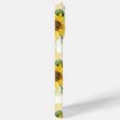 Coques Case-Mate iPhone Watercolor Sunflowers Monogrammed (Verso / Droite)