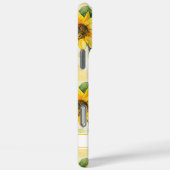 Coques Case-Mate iPhone Watercolor Sunflowers Monogrammed (Verso / Droite)