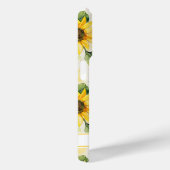 Coques Case-Mate iPhone Watercolor Sunflowers Monogrammed (Verso / Droite)