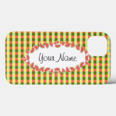 Coques Case-Mate iPhone Watermelon Check Classic ovale 'Nom' horizontal (Verso (horizontal))