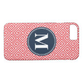 Coques Case-Mate iPhone Watermelon rose grec clé Motif marine Monogramme (Dos (Horizontal))