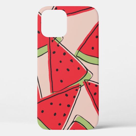 Coques Case-Mate iPhone watermelon slices with pink background seamless pa (Verso)