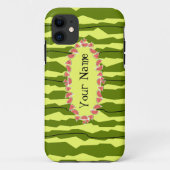 Coques Case-Mate iPhone Watermelon Stripe ovale "Nom" horizontal (Dos)
