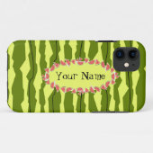 Coques Case-Mate iPhone Watermelon Stripe ovale "Nom" horizontal (Dos (Horizontal))