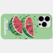 Coques Case-Mate iPhone Watermelon Tropical Fresque Custom Vert et rose (Verso (horizontal))