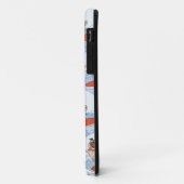 Coques Case-Mate iPhone Wave riding happy pug dog on surfboard  scarf band (Dos/Gauche)