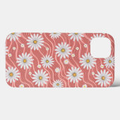 Coques Case-Mate iPhone Wavy Pink Daisies (Verso (horizontal))
