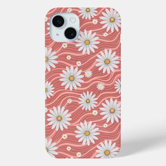 Coques Case-Mate iPhone Wavy Pink Daisies (Verso)