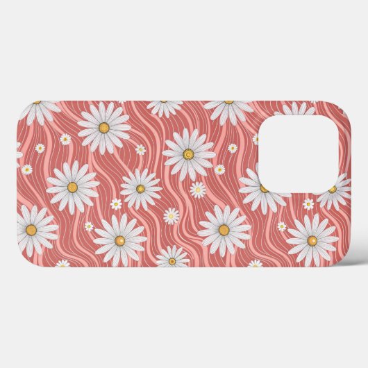 Coques Case-Mate iPhone Wavy Pink Daisies (Verso (horizontal))