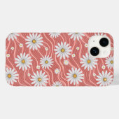 Coques Case-Mate iPhone Wavy Pink Daisies (Verso (horizontal))