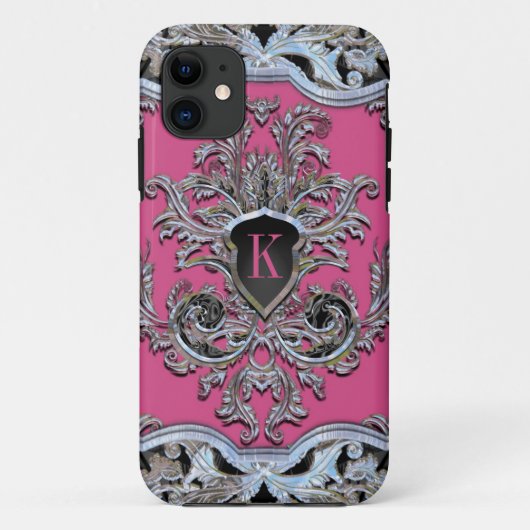 Coques Case-Mate iPhone Wayde Hill Rasp chic Élégance victorienne Monogram (Dos)