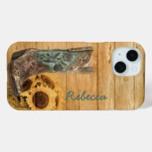 Coques Case-Mate iPhone Weathered Western Country sunflower cowboy boot (Verso (horizontal))