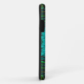 Coques Case-Mate iPhone Weaver Mandala bleu et vert (Dos/Droite)