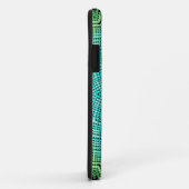 Coques Case-Mate iPhone Weaver Mandala bleu et vert (Dos/Droite)