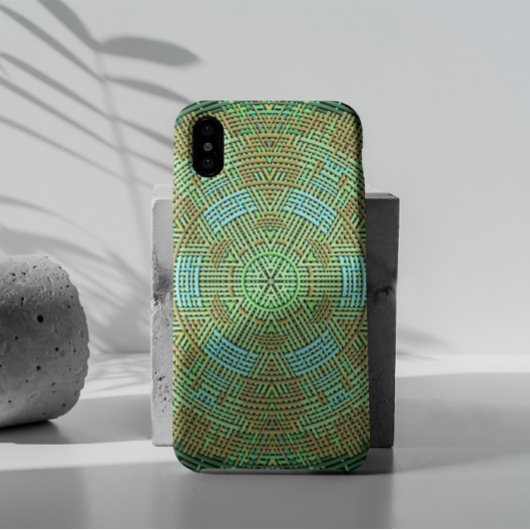 Coques Case-Mate iPhone Weaver Mandala Green et Orange