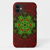 Coques Case-Mate iPhone Weaver Mandala rouge et vert (Dos)