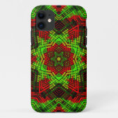Coques Case-Mate iPhone Weaver Mandala vert et rouge (Dos)