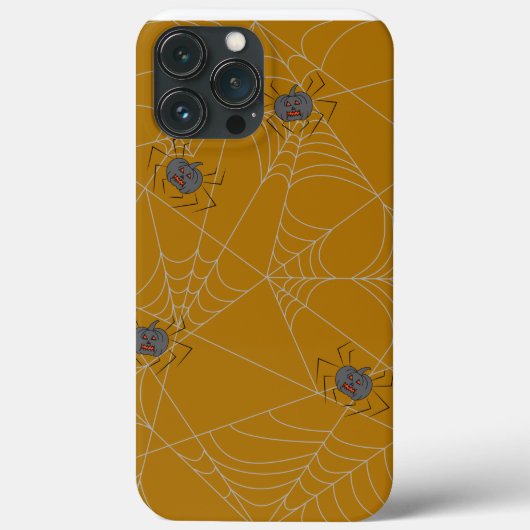 Coques Case-Mate iPhone Web et citrouilles d'araignées d'Halloween (Verso)