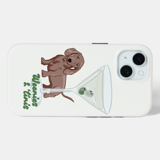 Coques Case-Mate iPhone Weenies & Martinis (Verso (horizontal))