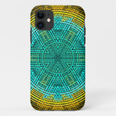 Coques Case-Mate iPhone Weer Mandala bleu et jaune (Dos)