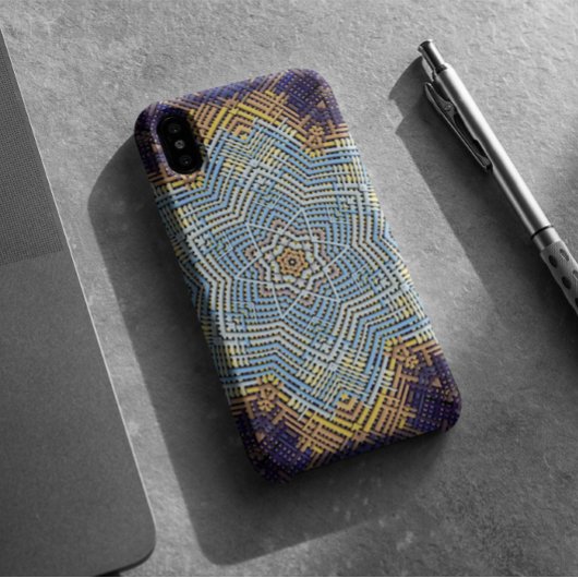 Coques Case-Mate iPhone Weer Mandala bleu et jaune