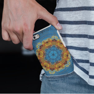 Case-Mate iPhone Case Weer Mandala bleu jaune et rouge