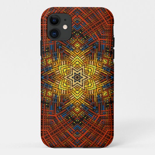 Coques Case-Mate iPhone Weer Mandala orange jaune et bleu (Dos)
