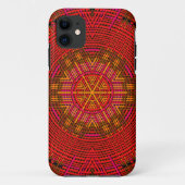 Coques Case-Mate iPhone Weer Mandala rouge rose et jaune (Dos)