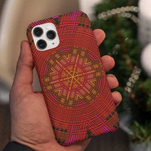 Coques Case-Mate iPhone Weer Mandala rouge rose et jaune