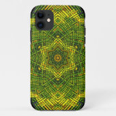 Coques Case-Mate iPhone Weer Mandala vert jaune et noir (Dos)