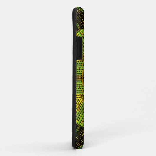 Coques Case-Mate iPhone Weer Mandala vert jaune et rouge (Dos/Droite)