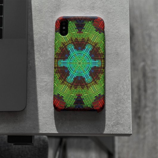 Coques Case-Mate iPhone Weer Mandala Vert Rouge et Bleu