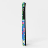 Coques Case-Mate iPhone Weigela, Philadelphus sur le bleu, fleurs du print (Dos/Gauche)