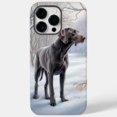 Coques Case-Mate iPhone Weimaraner Laisser Neige Noël (Verso)