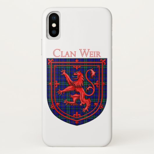 Coques Case-Mate iPhone Weir Tartan Scottish Plaid Lion Rampant (Dos)