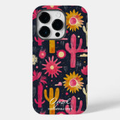 Coques Case-Mate iPhone Wellness Desert Sunrise Cactus Pink & Yellows (Verso)