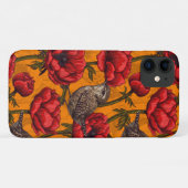 Coques Case-Mate iPhone Wens dans un jardin d'anémones rouges (Dos (Horizontal))