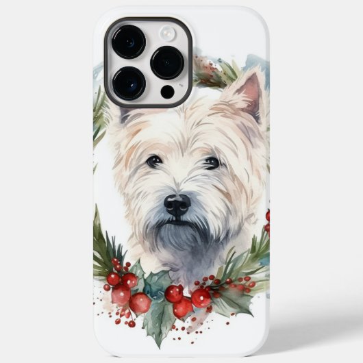 Coques Case-Mate iPhone West Highland White Terrier Wire de Noël (Verso)