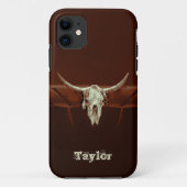 Coques Case-Mate iPhone Western Bull Skull Pays rustique Brown (Dos)