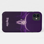 Coques Case-Mate iPhone Western Bull Skull violet vieux Russe (Dos (Horizontal))