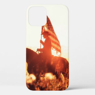Case-Mate iPhone Case Western - portrait de cowboy avec drapeau américai