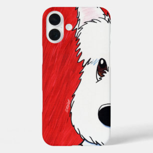 Coques iPhone 16 Plus Westie en rouge