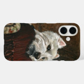 Coques Case-Mate iPhone Westie sur canapé (Verso (horizontal))