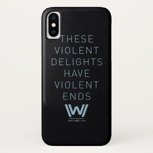 Coques Case-Mate iPhone Westworld | Citation de typographie "Plaisirs viol (Dos)