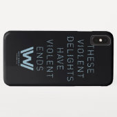 Coques Case-Mate iPhone Westworld | Citation de typographie "Plaisirs viol (Dos (Horizontal))