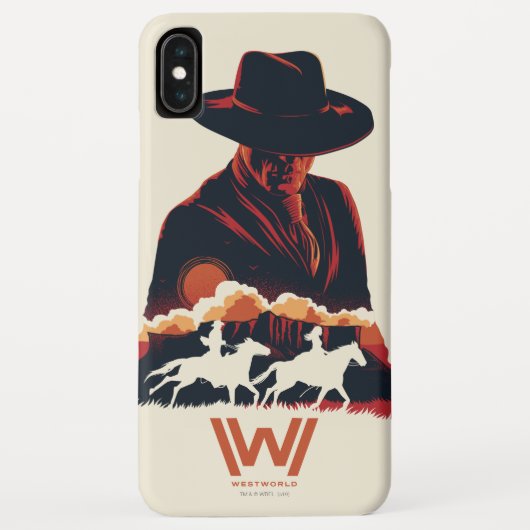 Coques Case-Mate iPhone Westworld | Homme en Silhouette du désert noir (Dos)