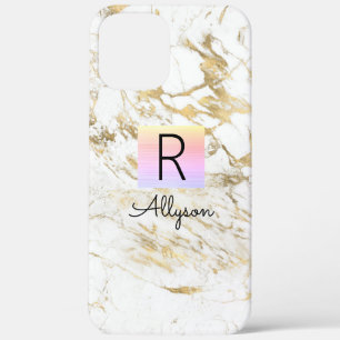 Case-Mate iPhone Case Wh & Gold Marble Rainbow Box do-it-yourself Blé No