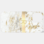 Coques Case-Mate iPhone What & Gold Marble Gold Bar, do-it-yourself Nom gr (Retour (horizontal))