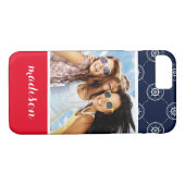 Coques Case-Mate iPhone Wheel Pattern de capitaines | votre photo et nom (Dos (Horizontal))